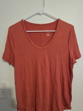 a new day Coral And Maroon Short Sleeve Scoop Neck Tees